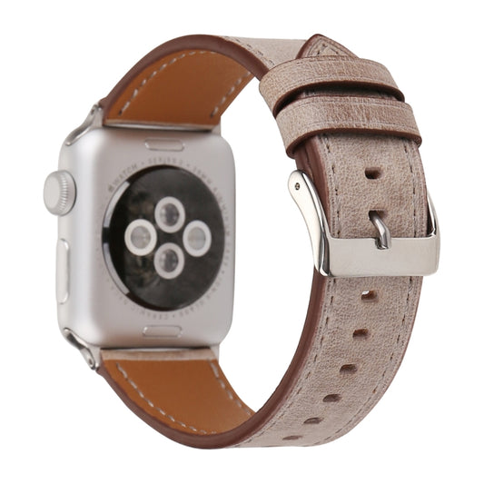 For Apple Watch Ultra 49mm&Watch Ultra 2 49mm / Series 10 46mm / 9&8&7 45mm / SE 3&SE 2&6&SE&5&4 44mm / 3&2&1 42mm Fresh Style Genuine Leather Watch Band, 42mm