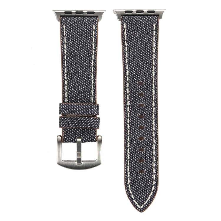 For Apple Watch Series 10 42mm / 9&8&7 41mm / SE 3&SE 2&6&SE&5&4 40mm / 3&2&1 38mm Simple Fashion Genuine Leather Cowboy Pattern Watch Band, 38mm