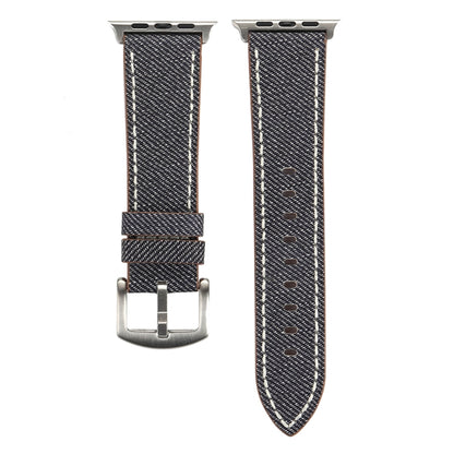 For Apple Watch Series 10 42mm / 9&8&7 41mm / SE 3&SE 2&6&SE&5&4 40mm / 3&2&1 38mm Simple Fashion Genuine Leather Cowboy Pattern Watch Band, 38mm