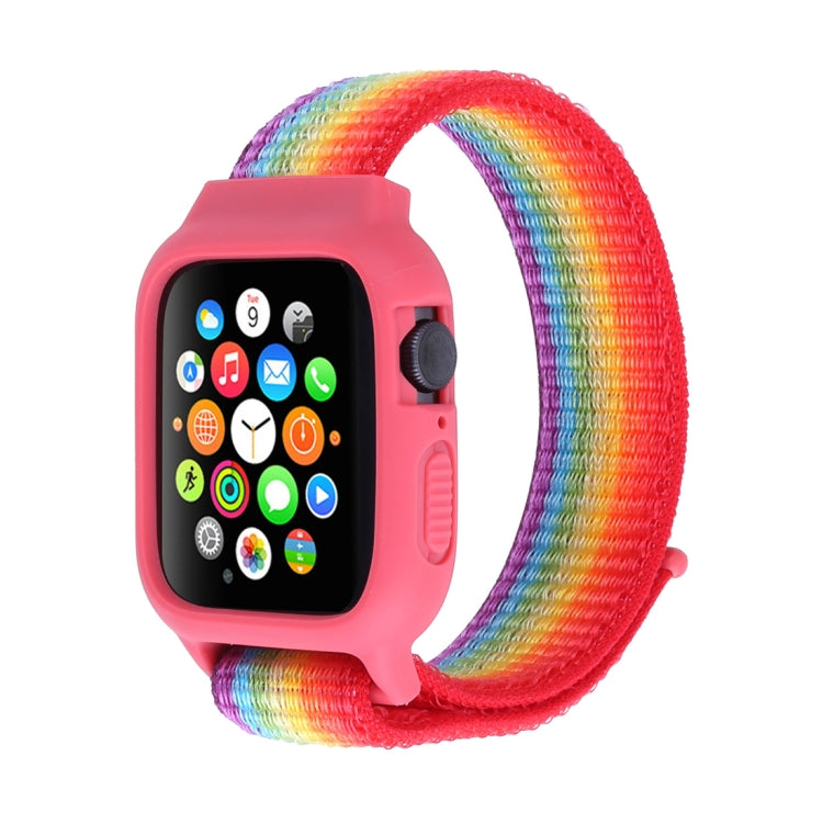 For Apple Watch Ultra 49mm&Watch Ultra 2 49mm / Series 10 46mm / 9&8&7 45mm / SE 3&SE 2&6&SE&5&4 44mm / 3&2&1 42mm Nylon Watch Band with Hook and Loop Fastener, For Apple Watch Ultra 49mm / Series 8&7 45mm / SE 2&6&SE&5&4 44mm / 3&2&1 42mm             ...
