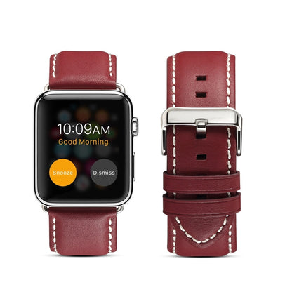 Denior Environmental Luxury Car Watch Leather Watch Band for Apple Watch Series 10 42mm / 9&8&7 41mm / SE 3&SE 2&6&SE&5&4 40mm / 3&2&1 38mm
