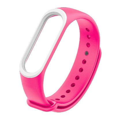 Colorful Silicone Watch Band for Xiaomi Mi Band 3 & 4 (Brown+White), CA0115A, CA0115B, CA0115C, CA0115D, CA0115E, CA0115F, CA0115G, CA0115H, CA0115I, CA0115J