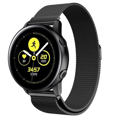 Milanis Magnetic Stainless Steel Mesh Wrist Strap WatchBand for Galaxy Watch Active 20mm