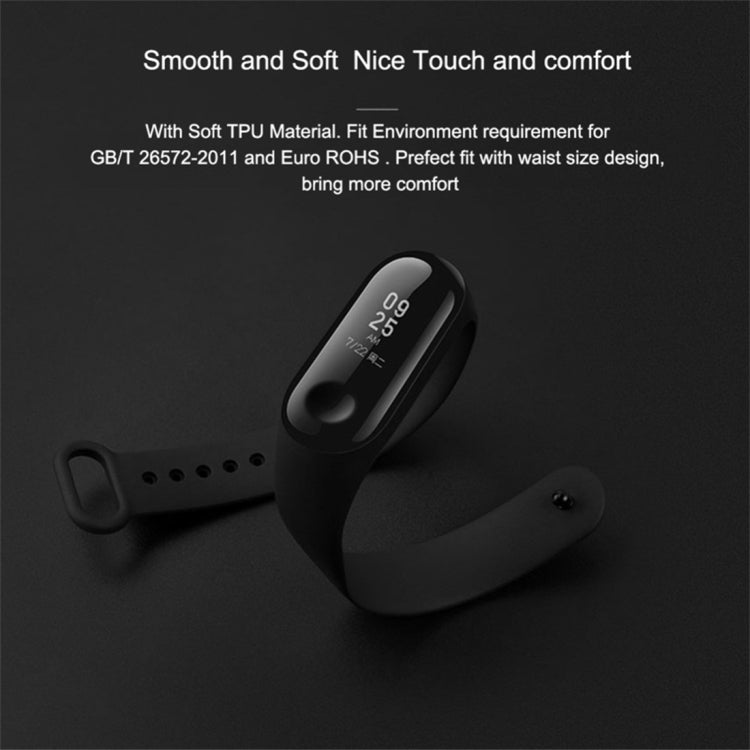Pure Color Soft TPU  Watch Bands for Xiaomi Mi Band 4, Host Not Included, Pink, Dark Blue, Wine Red, Black, Orange