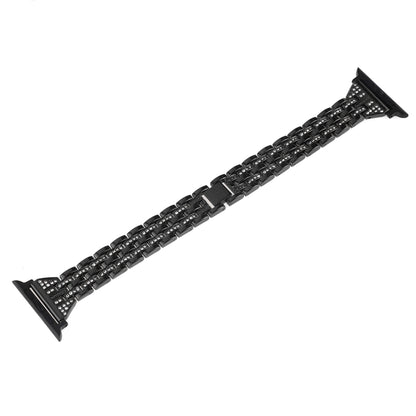 Colorful Diamond Stainless Steel Watch Band for Apple Watch Series 7 41mm / 6 & SE & 5 & 4 40mm / 3 & 2 & 1 38mm