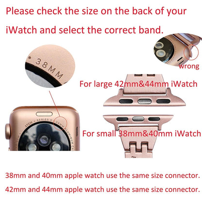 Colorful Diamond Stainless Steel Watch Band for Apple Watch Ultra 49mm&Watch Ultra 2 49mm / Series 10 46mm / 9&8&7 45mm / SE 3&SE 2&6&SE&5&4 44mm / 3&2&1 42mm