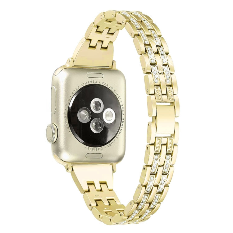 Colorful Diamond Stainless Steel Watch Band for Apple Watch Series 7 45mm / 6 & SE & 5 & 4 44mm / 3 & 2 & 1 42mm
