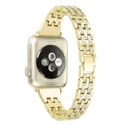 Colorful Diamond Stainless Steel Watch Band for Apple Watch Series 7 45mm / 6 & SE & 5 & 4 44mm / 3 & 2 & 1 42mm