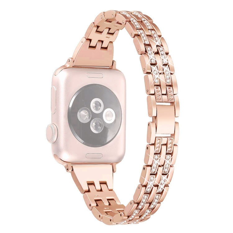 Colorful Diamond Stainless Steel Watch Band for Apple Watch Series 7 45mm / 6 & SE & 5 & 4 44mm / 3 & 2 & 1 42mm