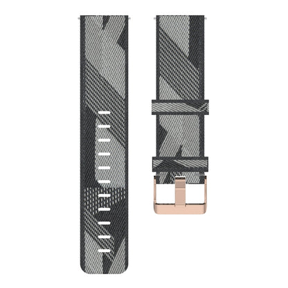 20mm Stripe Weave Nylon Wrist Strap Watch Band for Galaxy Watch 42mm, Galaxy Active / Active 2, Gear Sport, S2 Classic