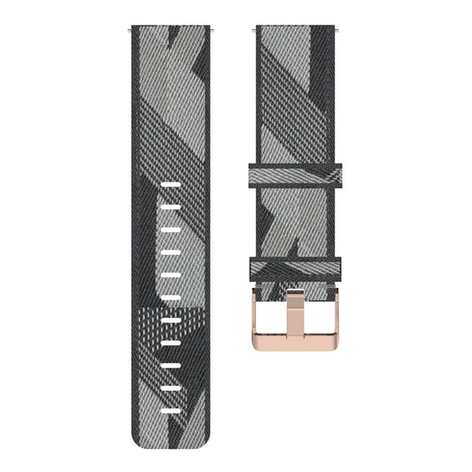 20mm Stripe Weave Nylon Wrist Strap Watch Band for Galaxy Watch 42mm, Galaxy Active / Active 2, Gear Sport, S2 Classic