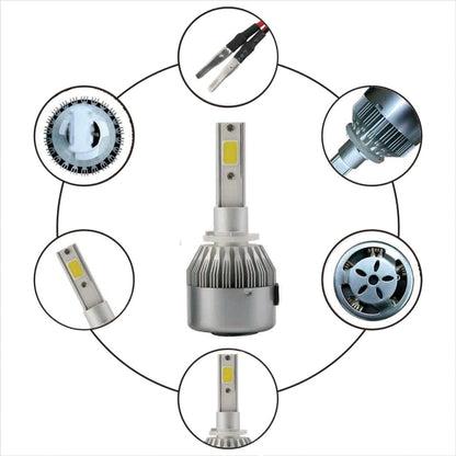 2pcs 880/881 18W 1800LM 6000K Waterproof IP68 Car Auto LED Headlight with 2 COB LED Lamps, DC 9-36V, 880/881