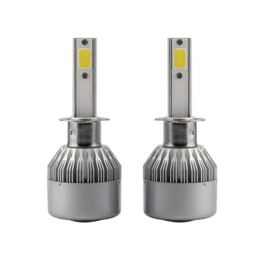 2pcs H1 18W 1800LM 6000K Waterproof IP68 Car Auto LED Headlight with 2 COB LED Lamps, DC 9-36V, H1