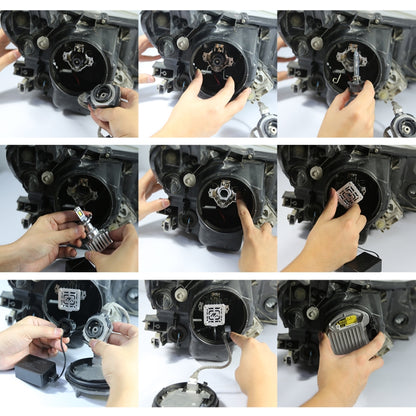 1 Pair D Series D2S Car HID Ballast to LED Headlight DC12V 35W 6000K 7000LM, CSP Lamp Bead, D2S