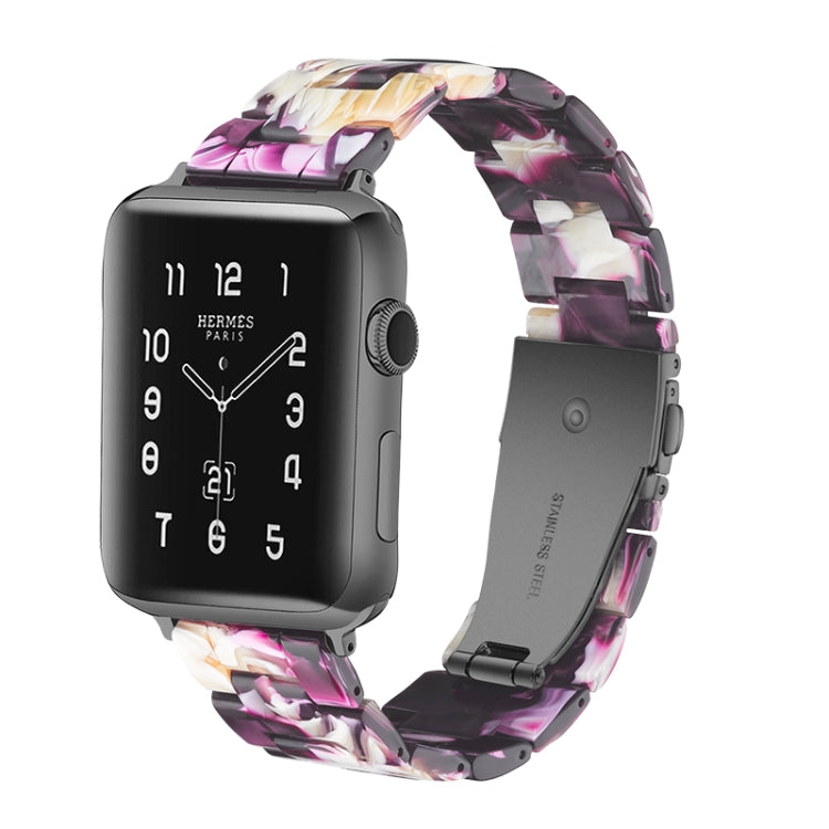 Simple Fashion Resin Watch Strap for, For Apple Watch Series 4 40mm & Series 3 & 2 & 1 38mm, For Apple Watch Series 4 44mm & Series 3 & 2 & 1 42mm