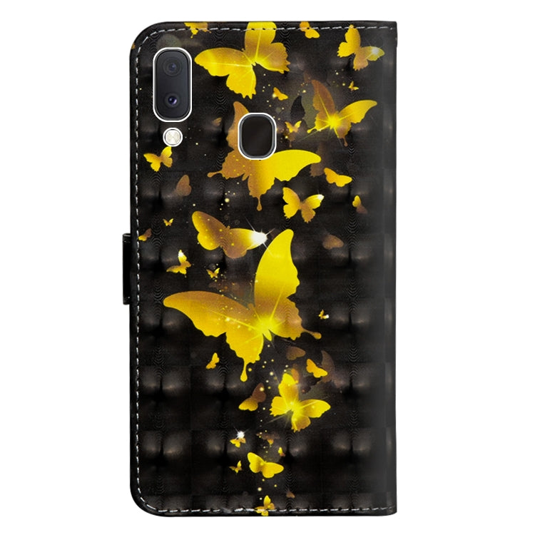 3D Painting Pattern Coloured Drawing Horizontal Flip TPU + PU Leather Case with Holder & Card Slots & Wallet, For Galaxy A10e, For Galaxy A80 / A90, For Galaxy M40