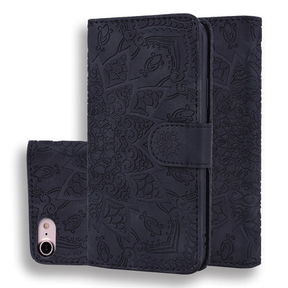 Calf Pattern Double Folding Design Embossed Leather Case with Wallet & Holder & Card Slots, For iPhone SE 2020 & 8 & 7, for iPhone 8 Plus & 7 Plus, for iPhone XS / X, for iPhone XR, for iPhone XS Max, for iPhone 11 (6.1 inch), for iPhone 11 Pro (5.8 in...