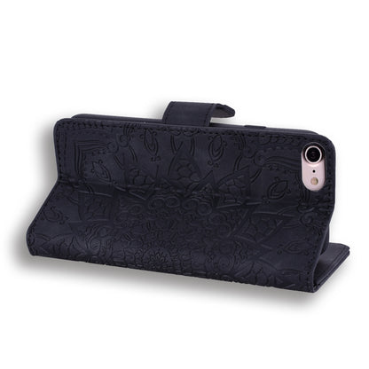Calf Pattern Double Folding Design Embossed Leather Case with Wallet & Holder & Card Slots, For iPhone SE 2020 & 8 & 7, for iPhone 8 Plus & 7 Plus, for iPhone XS / X, for iPhone XR, for iPhone XS Max, for iPhone 11 (6.1 inch), for iPhone 11 Pro (5.8 in...