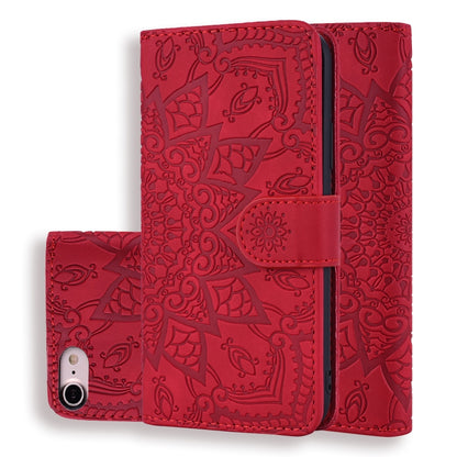 Calf Pattern Double Folding Design Embossed Leather Case with Wallet & Holder & Card Slots, For iPhone SE 2020 & 8 & 7, for iPhone 8 Plus & 7 Plus, for iPhone XS / X, for iPhone XR, for iPhone XS Max, for iPhone 11 (6.1 inch), for iPhone 11 Pro (5.8 in...