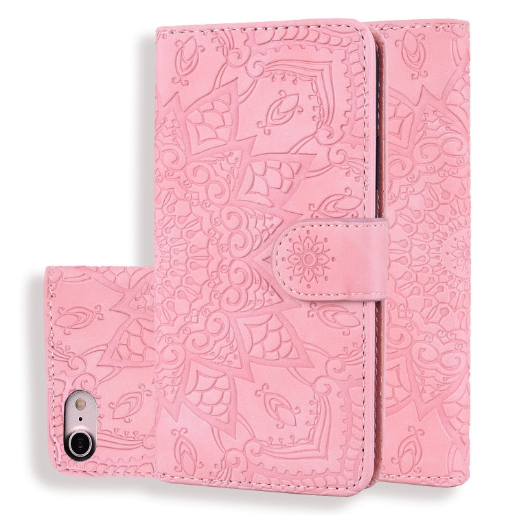 Calf Pattern Double Folding Design Embossed Leather Case with Wallet & Holder & Card Slots, For iPhone SE 2020 & 8 & 7, for iPhone 8 Plus & 7 Plus, for iPhone XS / X, for iPhone XR, for iPhone XS Max, for iPhone 11 (6.1 inch), for iPhone 11 Pro (5.8 in...