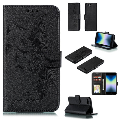 Feather Pattern Litchi Texture Horizontal Flip Leather Case with Wallet & Holder & Card Slots, For iPhone SE 2022 / SE 2020 / 8 / 7, For iPhone 7 Plus / 8 Plus, For iPhone 11 Pro, For iPhone 11, For iPhone 11 Pro Max, For iPhone XS /X, For iPhone XR   ...