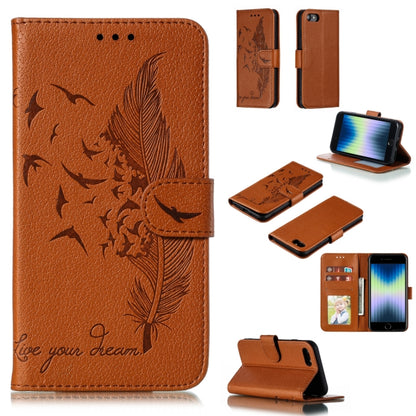 Feather Pattern Litchi Texture Horizontal Flip Leather Case with Wallet & Holder & Card Slots, For iPhone SE 2022 / SE 2020 / 8 / 7, For iPhone 7 Plus / 8 Plus, For iPhone 11 Pro, For iPhone 11, For iPhone 11 Pro Max, For iPhone XS /X, For iPhone XR   ...