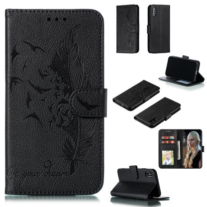 Feather Pattern Litchi Texture Horizontal Flip Leather Case with Wallet & Holder & Card Slots, For iPhone SE 2022 / SE 2020 / 8 / 7, For iPhone 7 Plus / 8 Plus, For iPhone 11 Pro, For iPhone 11, For iPhone 11 Pro Max, For iPhone XS /X, For iPhone XR   ...