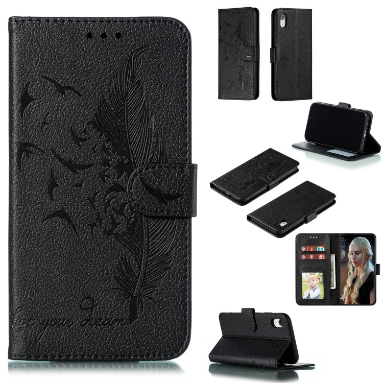Feather Pattern Litchi Texture Horizontal Flip Leather Case with Wallet & Holder & Card Slots, For iPhone SE 2022 / SE 2020 / 8 / 7, For iPhone 7 Plus / 8 Plus, For iPhone 11 Pro, For iPhone 11, For iPhone 11 Pro Max, For iPhone XS /X, For iPhone XR   ...