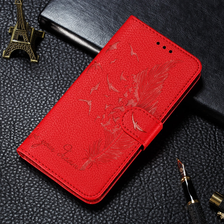 Feather Pattern Litchi Texture Horizontal Flip Leather Case with Wallet & Holder & Card Slots, For Galaxy Note 10 +, For Galaxy S9, For Galaxy S9+, For Galaxy S10, For Galaxy S10 5G, For Galaxy S10e, For Galaxy S10+