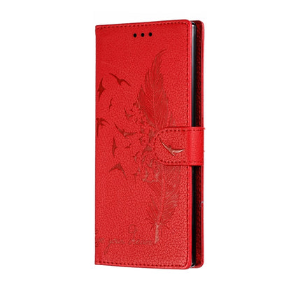Feather Pattern Litchi Texture Horizontal Flip Leather Case with Wallet & Holder & Card Slots, For Galaxy Note 10 +, For Galaxy S9, For Galaxy S9+, For Galaxy S10, For Galaxy S10 5G, For Galaxy S10e, For Galaxy S10+