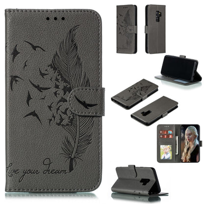 Feather Pattern Litchi Texture Horizontal Flip Leather Case with Wallet & Holder & Card Slots, For Galaxy Note 10 +, For Galaxy S9, For Galaxy S9+, For Galaxy S10, For Galaxy S10 5G, For Galaxy S10e, For Galaxy S10+