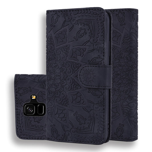 Calf Pattern Double Folding Design Embossed Leather Case with Wallet & Holder & Card Slots, for Galaxy A5 (2018) / A8 (2018), for Galaxy A6 (2018), for Galaxy J8 (2018) / A6+ (2018), for Galaxy A7 (2018), for Galaxy A9 (2018), for Galaxy M10 / A10     ...