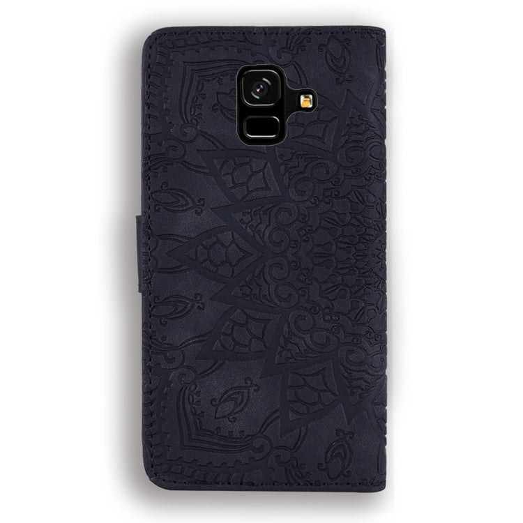 Calf Pattern Double Folding Design Embossed Leather Case with Wallet & Holder & Card Slots, for Galaxy A5 (2018) / A8 (2018), for Galaxy A6 (2018), for Galaxy J8 (2018) / A6+ (2018), for Galaxy A7 (2018), for Galaxy A9 (2018), for Galaxy M10 / A10     ...