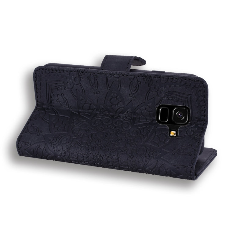 Calf Pattern Double Folding Design Embossed Leather Case with Wallet & Holder & Card Slots, for Galaxy A5 (2018) / A8 (2018), for Galaxy A6 (2018), for Galaxy J8 (2018) / A6+ (2018), for Galaxy A7 (2018), for Galaxy A9 (2018), for Galaxy M10 / A10     ...