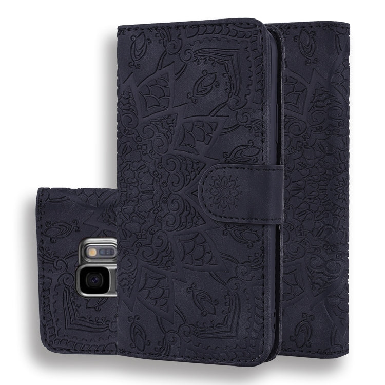 Calf Pattern Double Folding Design Embossed Leather Case with Wallet & Holder & Card Slots, for Galaxy A5 (2018) / A8 (2018), for Galaxy A6 (2018), for Galaxy J8 (2018) / A6+ (2018), for Galaxy A7 (2018), for Galaxy A9 (2018), for Galaxy M10 / A10     ...