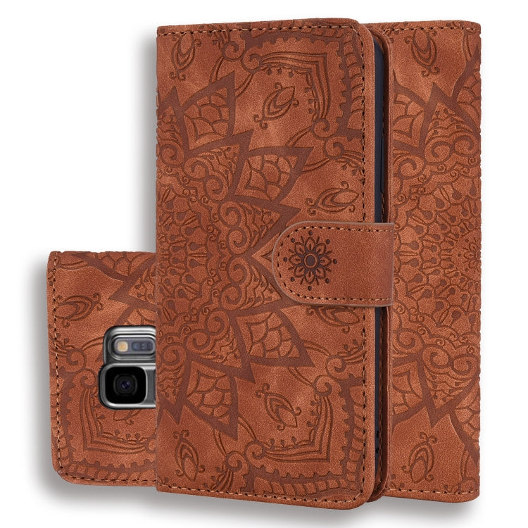 Calf Pattern Double Folding Design Embossed Leather Case with Wallet & Holder & Card Slots, for Galaxy A5 (2018) / A8 (2018), for Galaxy A6 (2018), for Galaxy J8 (2018) / A6+ (2018), for Galaxy A7 (2018), for Galaxy A9 (2018), for Galaxy M10 / A10     ...