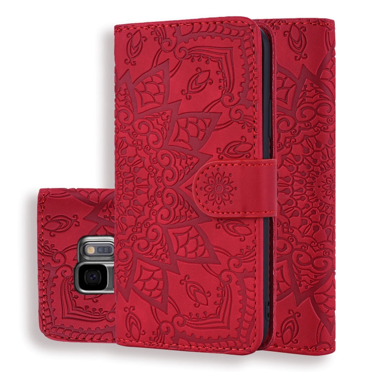 Calf Pattern Double Folding Design Embossed Leather Case with Wallet & Holder & Card Slots, for Galaxy A5 (2018) / A8 (2018), for Galaxy A6 (2018), for Galaxy J8 (2018) / A6+ (2018), for Galaxy A7 (2018), for Galaxy A9 (2018), for Galaxy M10 / A10     ...