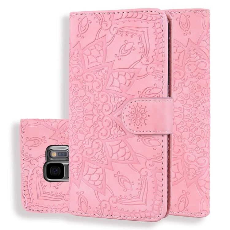 Calf Pattern Double Folding Design Embossed Leather Case with Wallet & Holder & Card Slots, for Galaxy A5 (2018) / A8 (2018), for Galaxy A6 (2018), for Galaxy J8 (2018) / A6+ (2018), for Galaxy A7 (2018), for Galaxy A9 (2018), for Galaxy M10 / A10     ...
