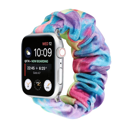Flannel Hair Ring Replacement Strap Watchband, For Apple Watch Ultra 49mm / Series 8&7 45mm / SE 2&6&SE&5&4 44mm / 3&2&1 42mm, For Apple Watch Series 7 45mm / 6 & SE & 5 & 4 44mm / 3 & 2 & 1 42mm                                                         ...
