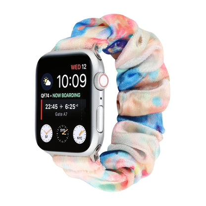 Flannel Hair Ring Replacement Strap Watchband, For Apple Watch Ultra 49mm / Series 8&7 45mm / SE 2&6&SE&5&4 44mm / 3&2&1 42mm, For Apple Watch Series 7 45mm / 6 & SE & 5 & 4 44mm / 3 & 2 & 1 42mm                                                         ...