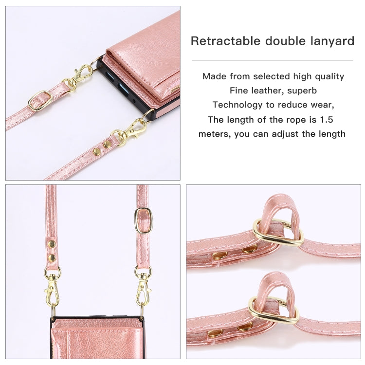 Square Zipper Wallet Bag TPU+PU Back Cover Case with Holder & Card Slots & Wallet & Cross-body Strap, For iPhone 8 Plus / 7 Plus, For iPhone 11, For iPhone 11 Pro, For iPhone 11 Pro Max, For iPhone SE 2022 / SE 2020 / 8 / 7, For iPhone XR              ...