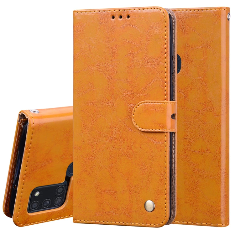 Business Style Oil Wax Texture Horizontal Flip Leather Case, with Holder & Card Slots & Wallet, For Samsung Galaxy M51, For Samsung Galaxy A01 Core, For Samsung Galaxy A21s, For Samsung Galaxy S20 FE