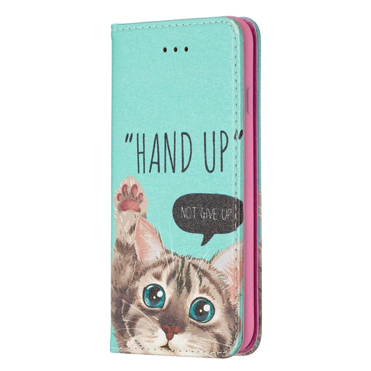 Colored Drawing Pattern Invisible Magnetic Horizontal Flip PU Leather Case with Holder & Card Slots & Wallet, For iPhone 8 & 7, For iPhone 8 Plus & 7 Plus, For iPhone X / XS, For iPhone XR, For iPhone XS Max