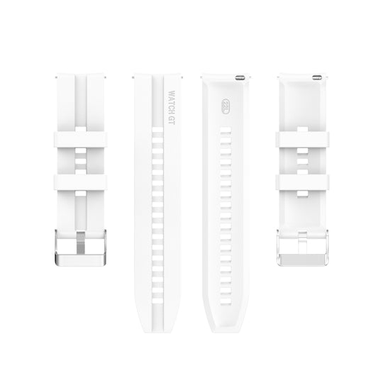 Silicone Replacement Strap Watchband with Silver Steel Buckle, For Xiaomi Watch Color Sport, For TicWatch Pro 3