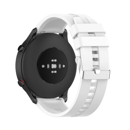 Silicone Replacement Strap Watchband with Silver Steel Buckle, For Xiaomi Watch Color Sport, For TicWatch Pro 3