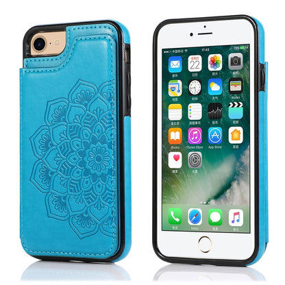 Double Buckle Mandala Pattern PU+TPU Protective Case with Card Slots & Holder & Photo Frame, For iPhone SE 2022 / SE 2020 / 8 / 7, For iPhone 7 Plus / 8 Plus, For iPhone X / XS, For iPhone XR, For iPhone XS Max, For iPhone 11, For iPhone 11 Pro        ...