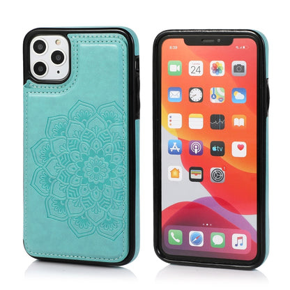 Double Buckle Mandala Pattern PU+TPU Protective Case with Card Slots & Holder & Photo Frame, For iPhone SE 2022 / SE 2020 / 8 / 7, For iPhone 7 Plus / 8 Plus, For iPhone X / XS, For iPhone XR, For iPhone XS Max, For iPhone 11, For iPhone 11 Pro        ...
