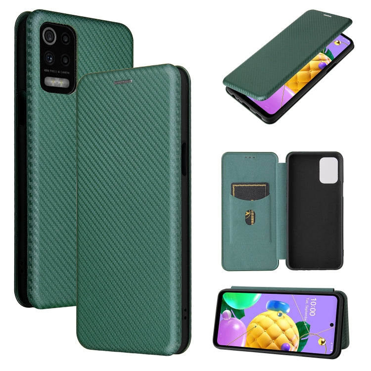 Carbon Fiber Texture Magnetic Horizontal Flip TPU + PC + PU Leather Case with Card Slot, For Huawei Mate 40, For Samsung Galaxy S21 Ultra 5G, For LG K52 / K62, For vivo V20 Pro 5G, For Motorola One 5G / Moto G 5G Plus, For Huawei Mate 40 Pro           ...