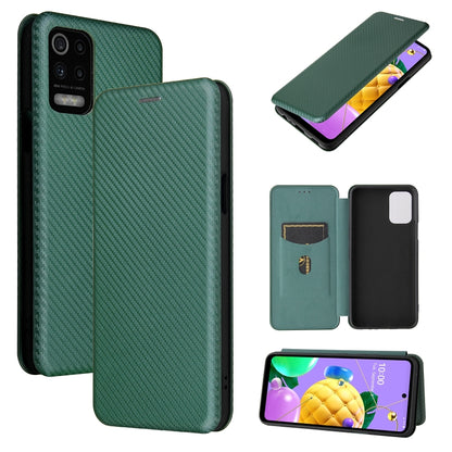 Carbon Fiber Texture Magnetic Horizontal Flip TPU + PC + PU Leather Case with Card Slot, For Huawei Mate 40, For Samsung Galaxy S21 Ultra 5G, For LG K52 / K62, For vivo V20 Pro 5G, For Motorola One 5G / Moto G 5G Plus, For Huawei Mate 40 Pro           ...