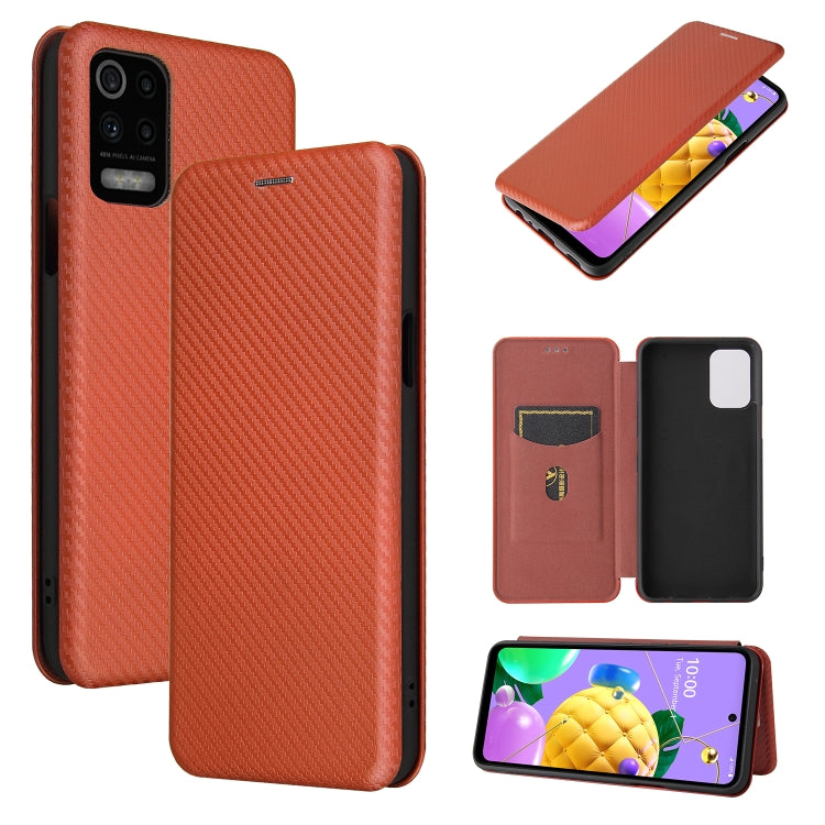 Carbon Fiber Texture Magnetic Horizontal Flip TPU + PC + PU Leather Case with Card Slot, For Huawei Mate 40, For Samsung Galaxy S21 Ultra 5G, For LG K52 / K62, For vivo V20 Pro 5G, For Motorola One 5G / Moto G 5G Plus, For Huawei Mate 40 Pro           ...